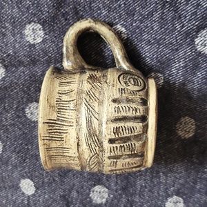 Handcrafted Textured Art Pottery Mug (DBL CHZ Ceramics & Things)